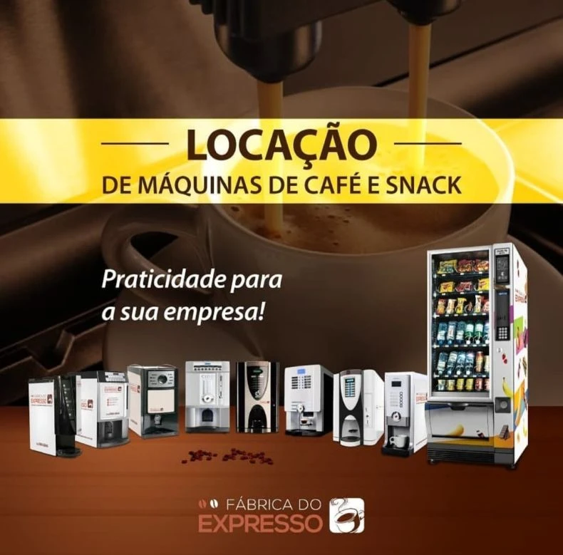 Aluguel de máquina de café profissional