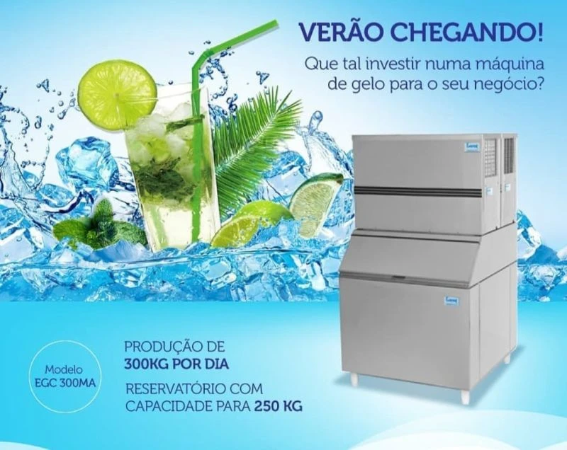 Locação de máquina de gelo em cubos